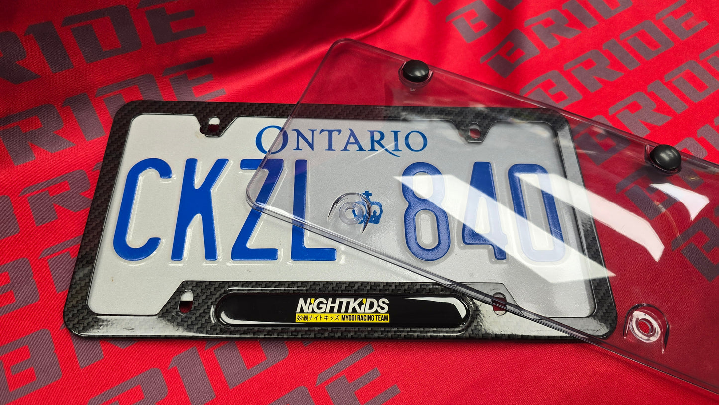 Single Custom License plate frame with Cover