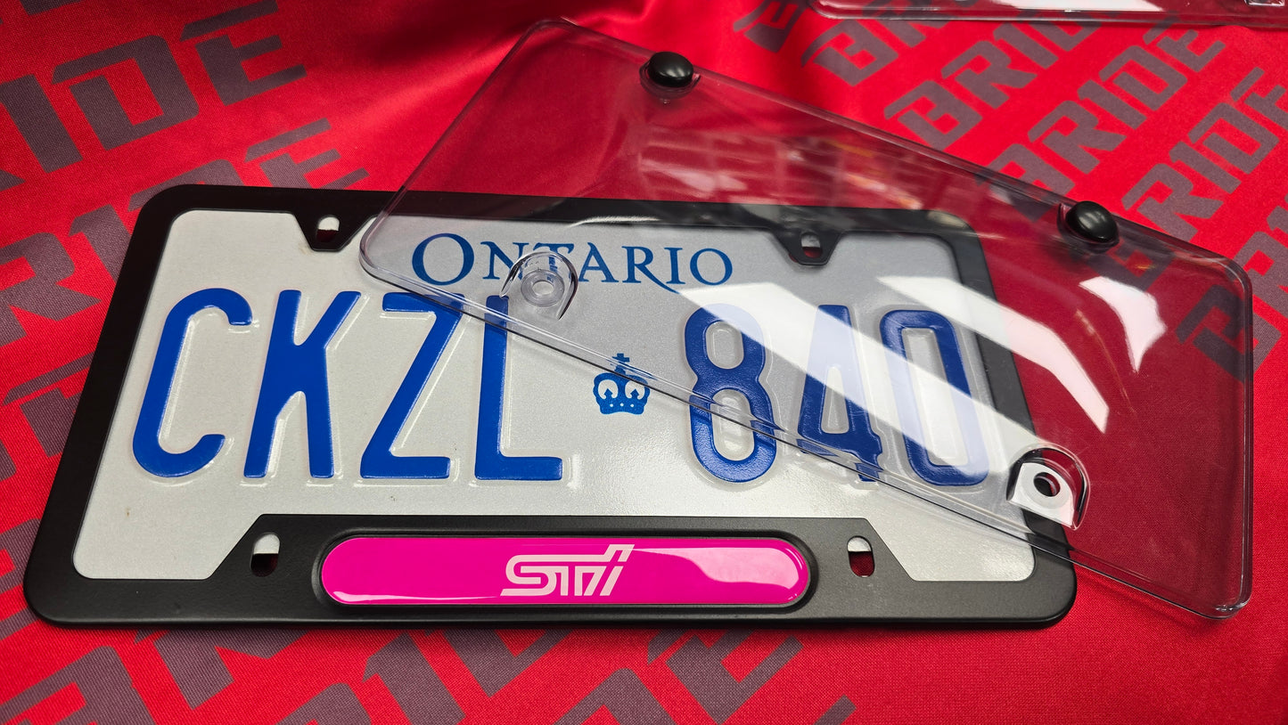 Single Custom License plate frame with Cover