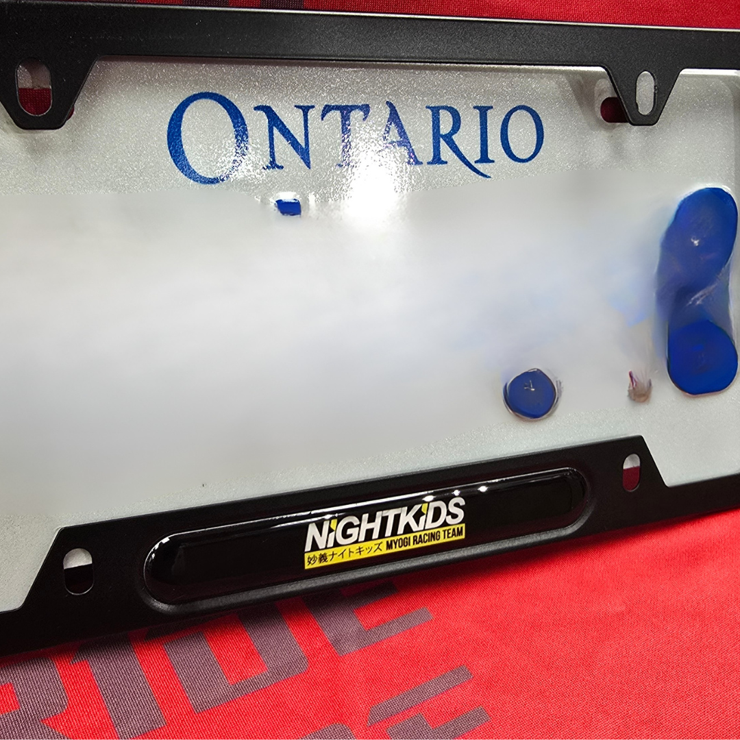 License Plate Frame NIGHTKIDS Initial D aluminum and free plate cover