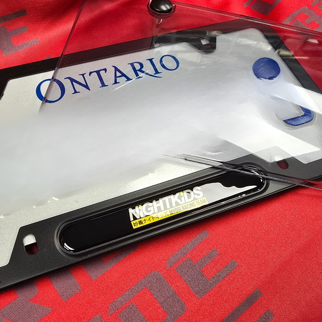License Plate Frame NIGHTKIDS Initial D aluminum and free plate cover