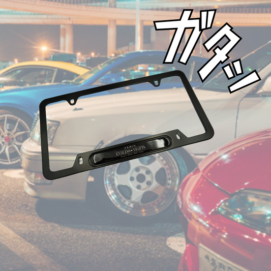 JDM Car Tuners style "Endless Nights" aluminum License plate frame and free plate cover