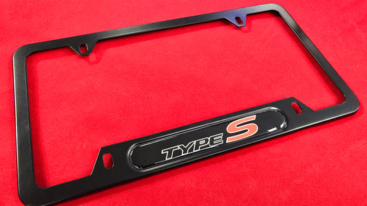 Liscense Plate Frame Type S Metal frame and free plate cover