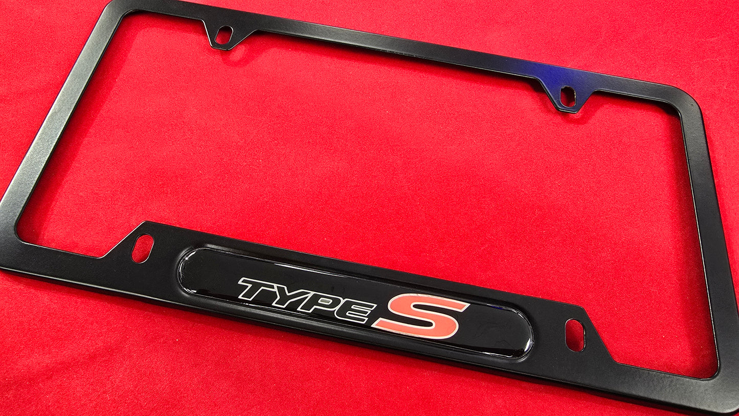Liscense Plate Frame Type S Metal frame and free plate cover