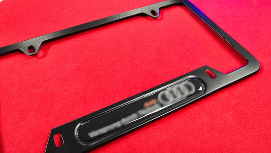Liscense Plate Frame for Audi Vorsprung A4 A5 A3 Q5 Q3 A6 Q7 aluminum and free plate cover (Copy)
