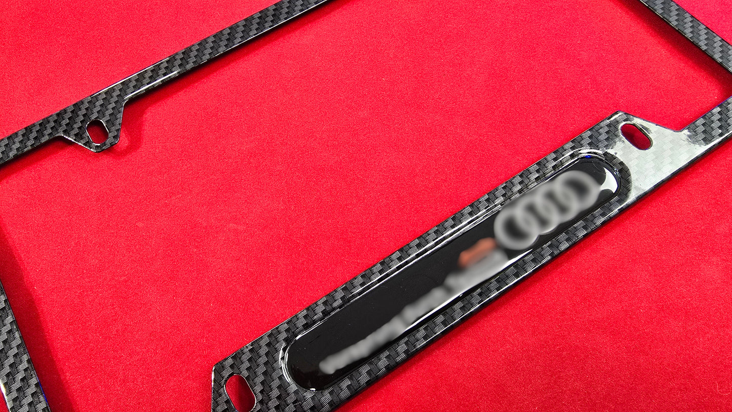Liscense Plate Frame for Audi Vorsprung A4 A5 A3 Q5 Q3 A6 Q7 aluminum and free plate cover (Copy)