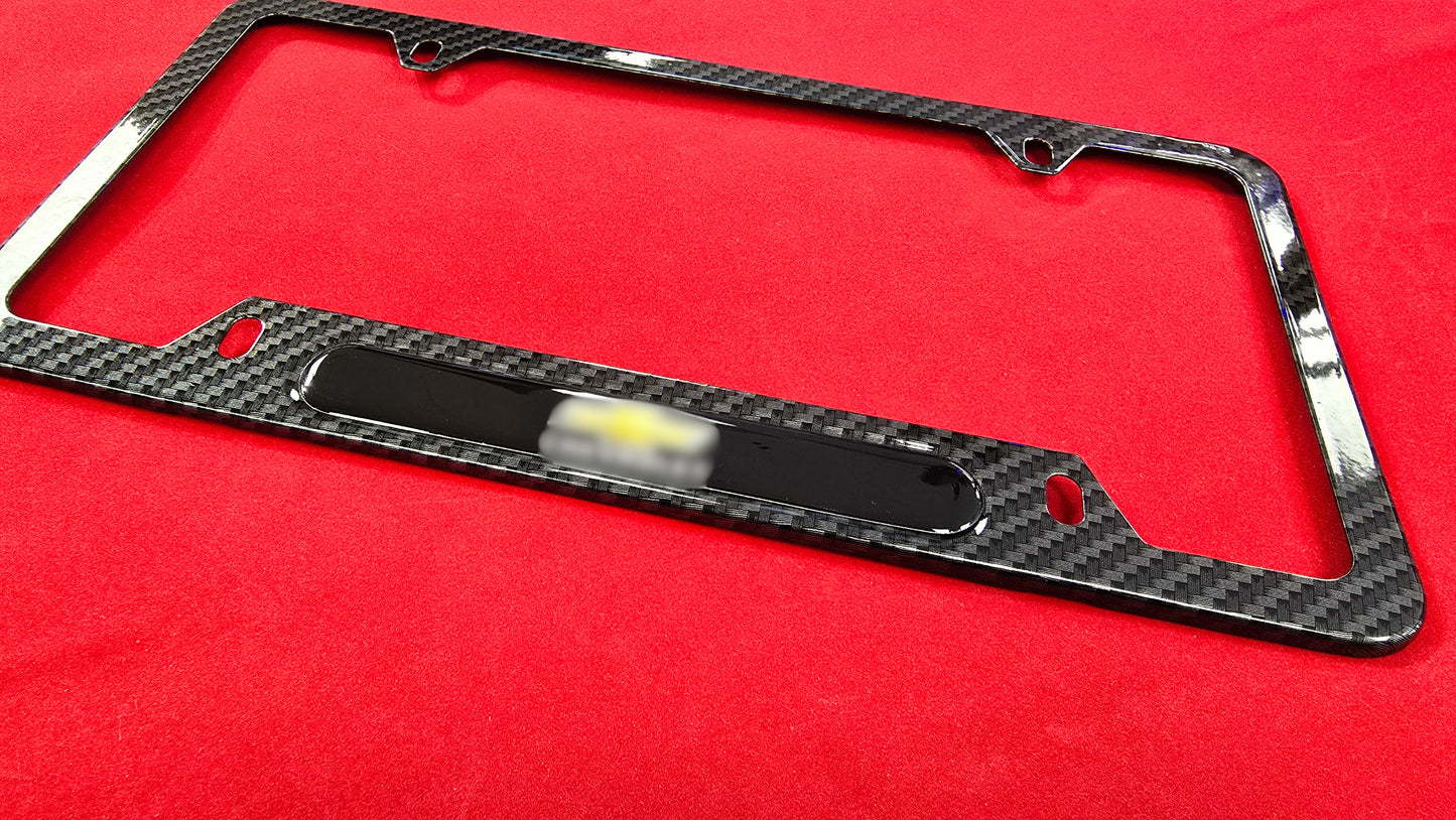 Liscense Plate Frame CHEV aluminum and free plate cover