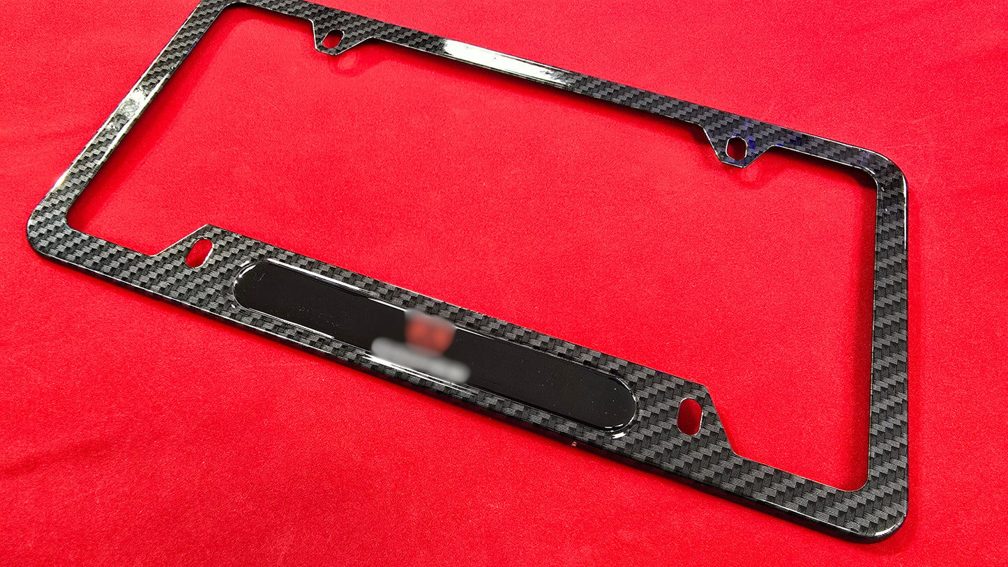 Liscense Plate Frame DODGE 2 aluminum and free plate cover