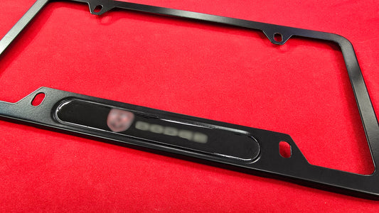 Liscense Plate Frame DODGE 1 aluminum and free plate cover (Copy)