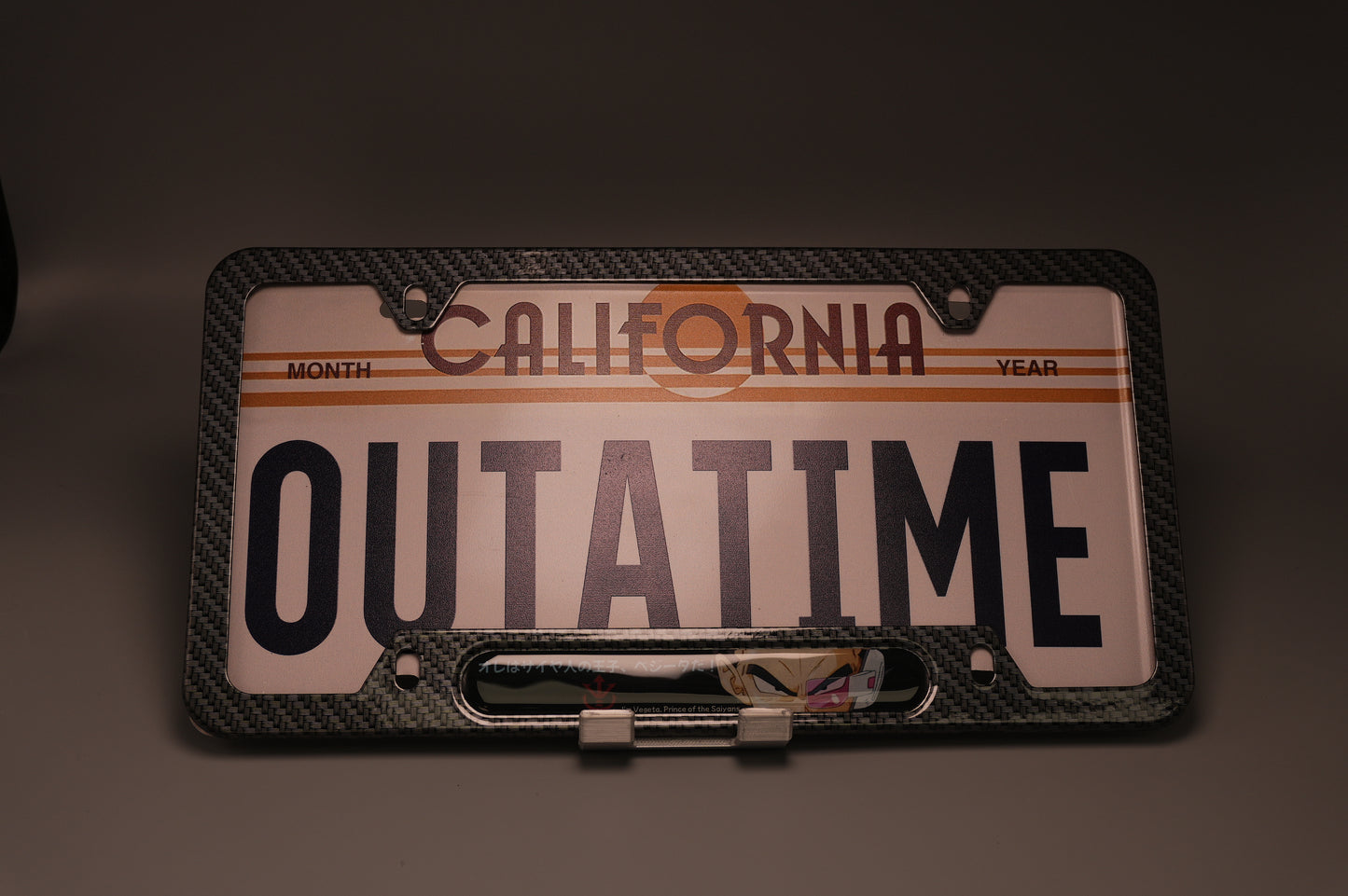 Saiyan Elite License plate frame with Vegeta