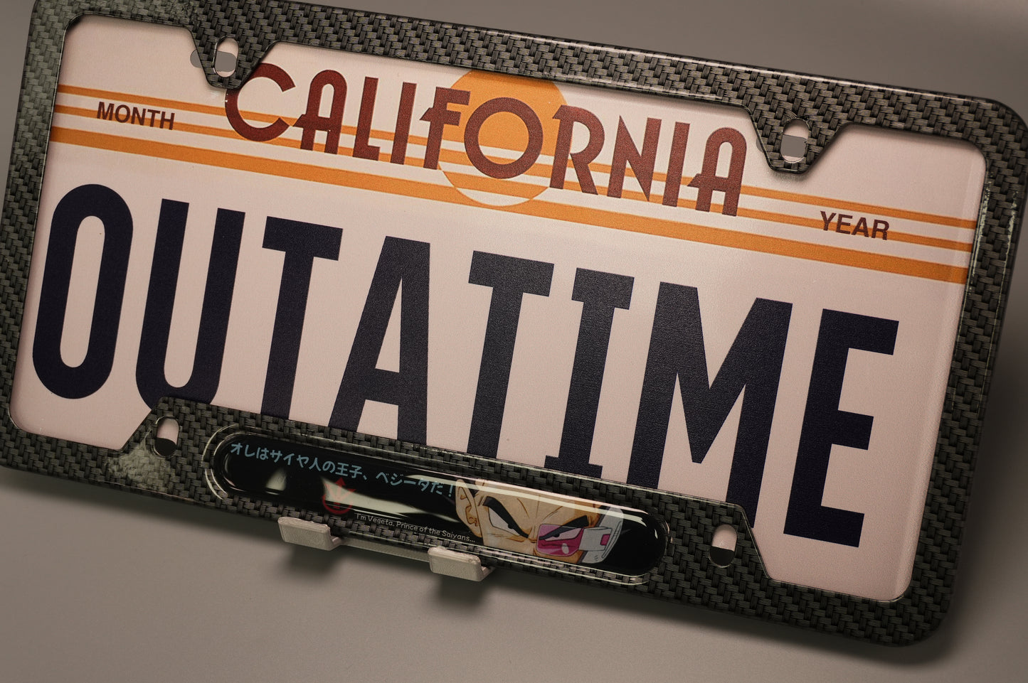 Saiyan Elite License plate frame with Vegeta