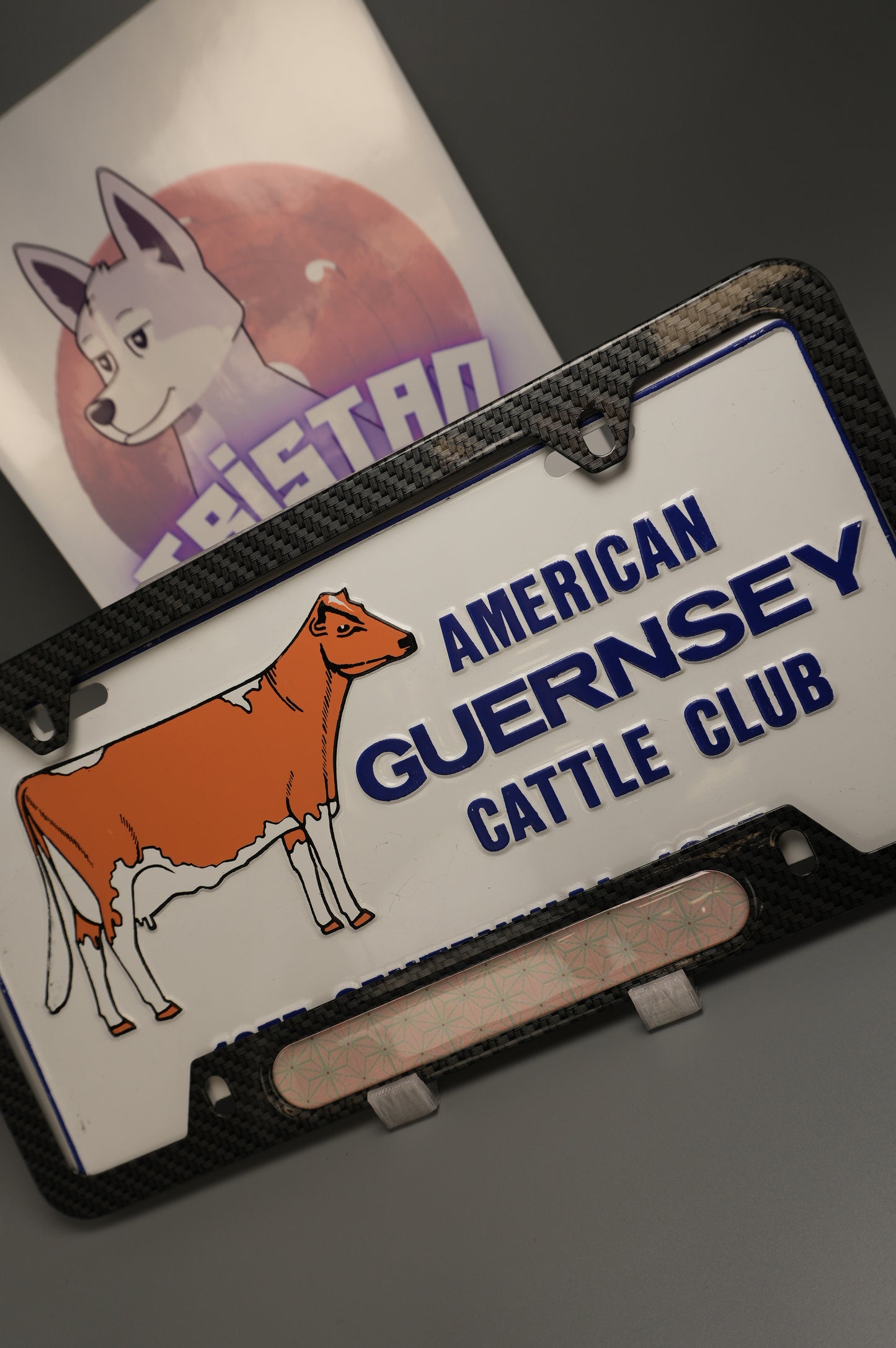 License plate frame aluminum - Demon slayer Nezunko cloth pattern