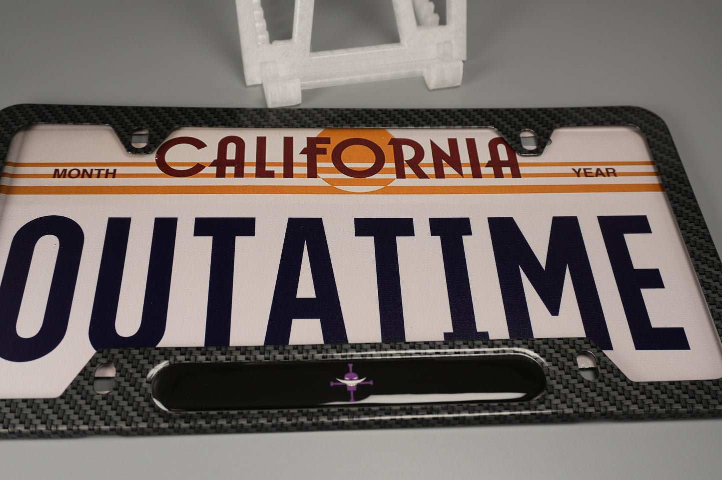 License plate frame aluminum - Anime White beard jolly roger