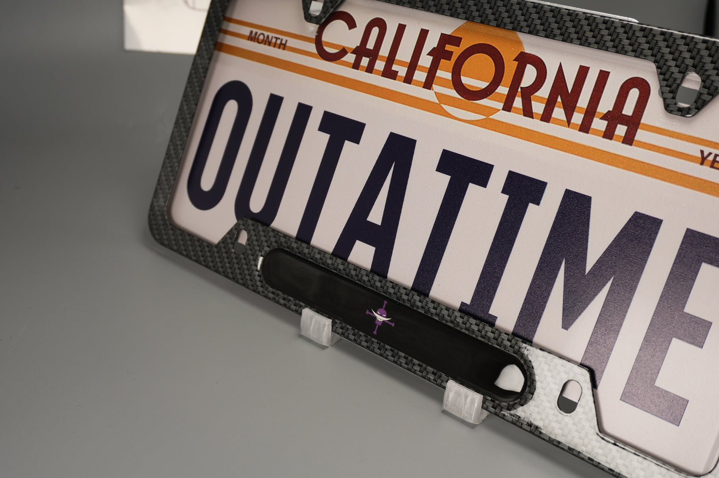 License plate frame aluminum - Anime White beard jolly roger