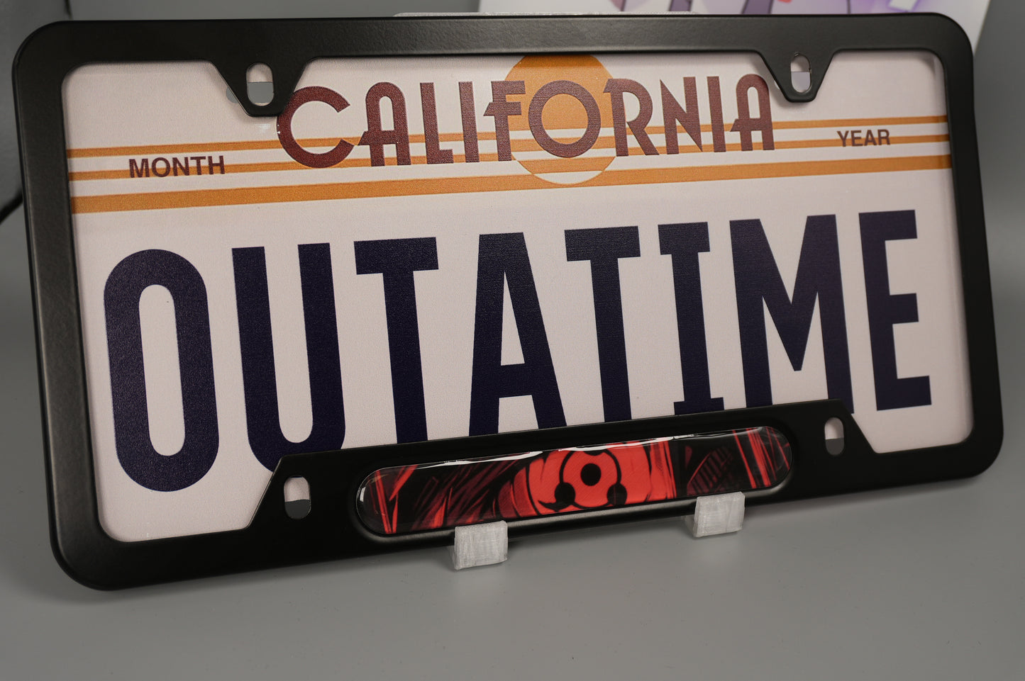 License plate frame aluminum Anime -Sharingan art