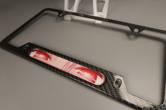 License plate frame aluminum Anime - Hentai Girl eyes heart pupil