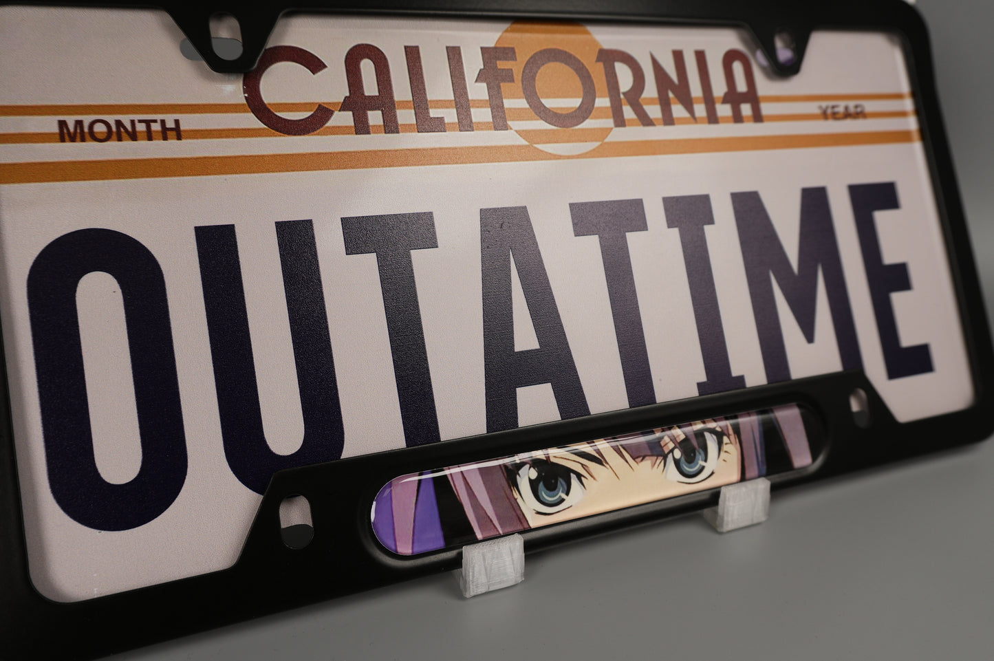 License plate frame aluminum Anime - Hitagi Senjougahara ( 戦場ヶ原 せんじょうがはら ひたぎ, Senjōgahara Hitagi)