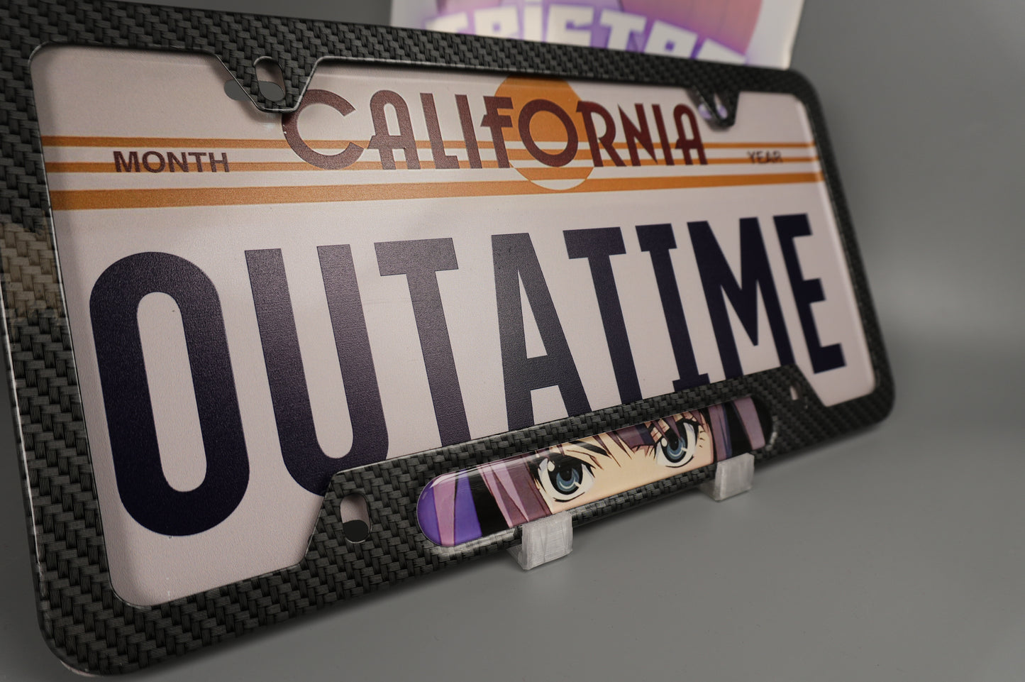 License plate frame aluminum Anime - Hitagi Senjougahara ( 戦場ヶ原 せんじょうがはら ひたぎ, Senjōgahara Hitagi)