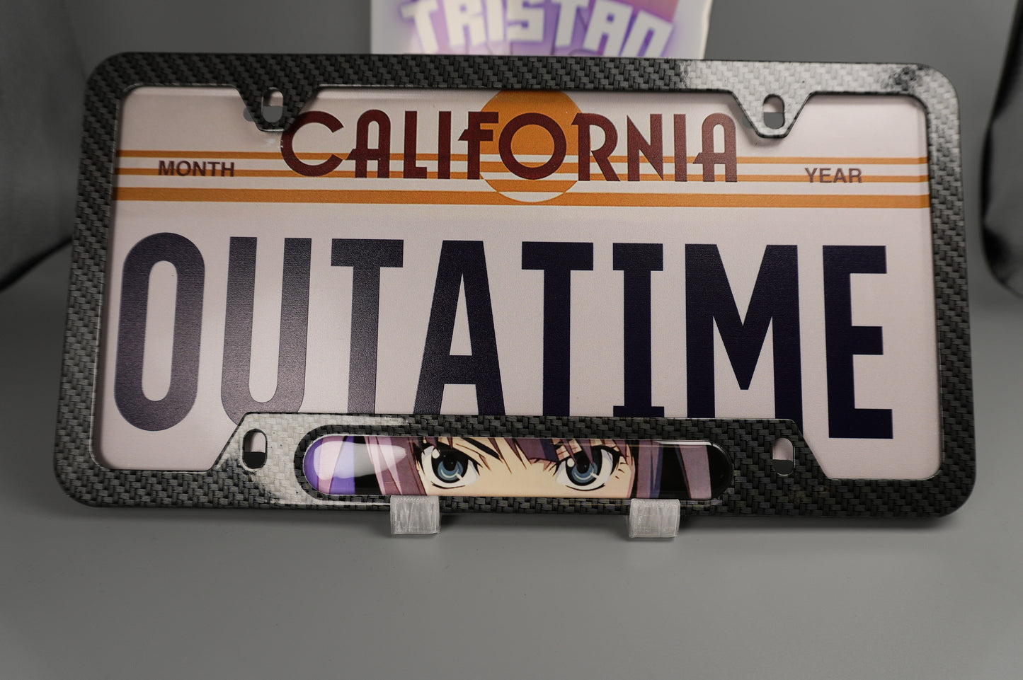 License plate frame aluminum Anime - Hitagi Senjougahara ( 戦場ヶ原 せんじょうがはら ひたぎ, Senjōgahara Hitagi)