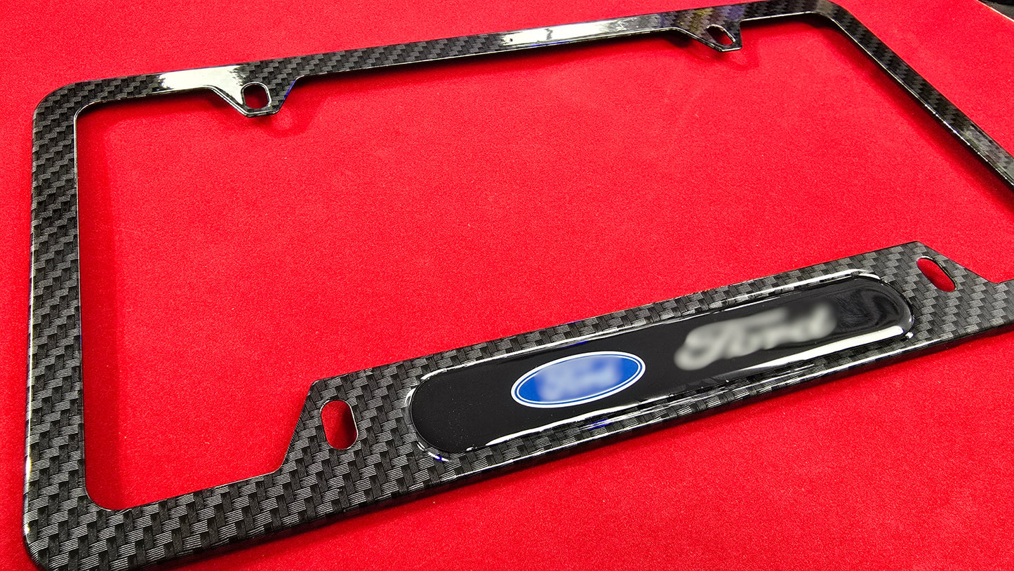 Liscense Plate Frame FORD aluminum and free plate cover