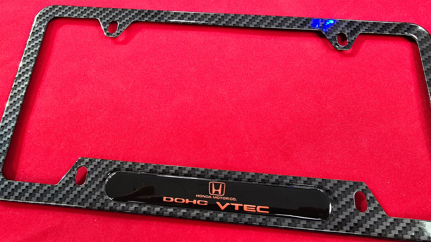 License Plate Frame DOHC Vtec aluminum and free plate cover