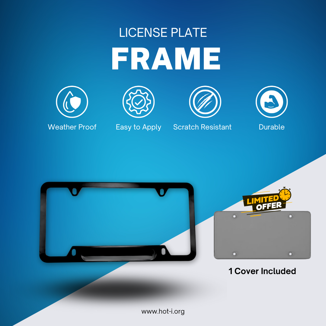 Single Custom License plate frame only