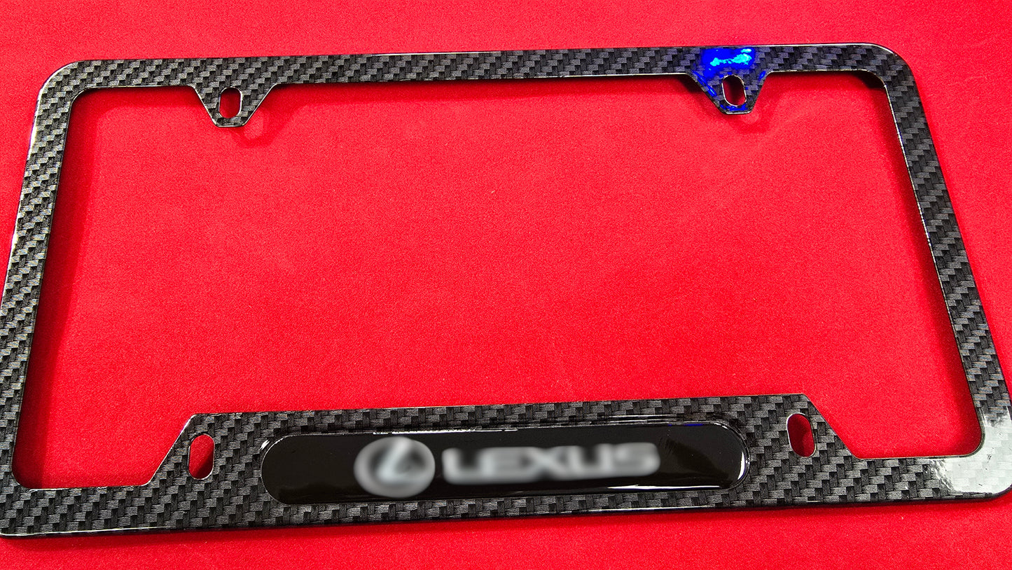 Liscense Plate Frame for Lexus RX IS ES TS LX HS LC RF aluminum and free plate cover