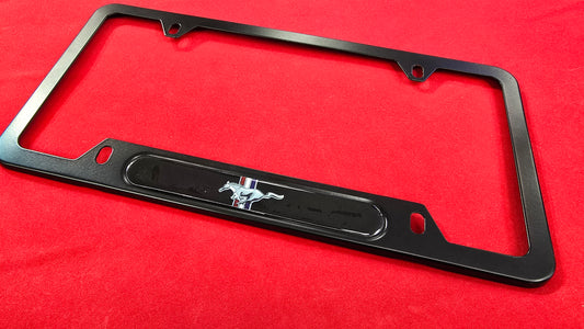 License Plate Frame MUSTANG Metal Plate frame and free plate cover