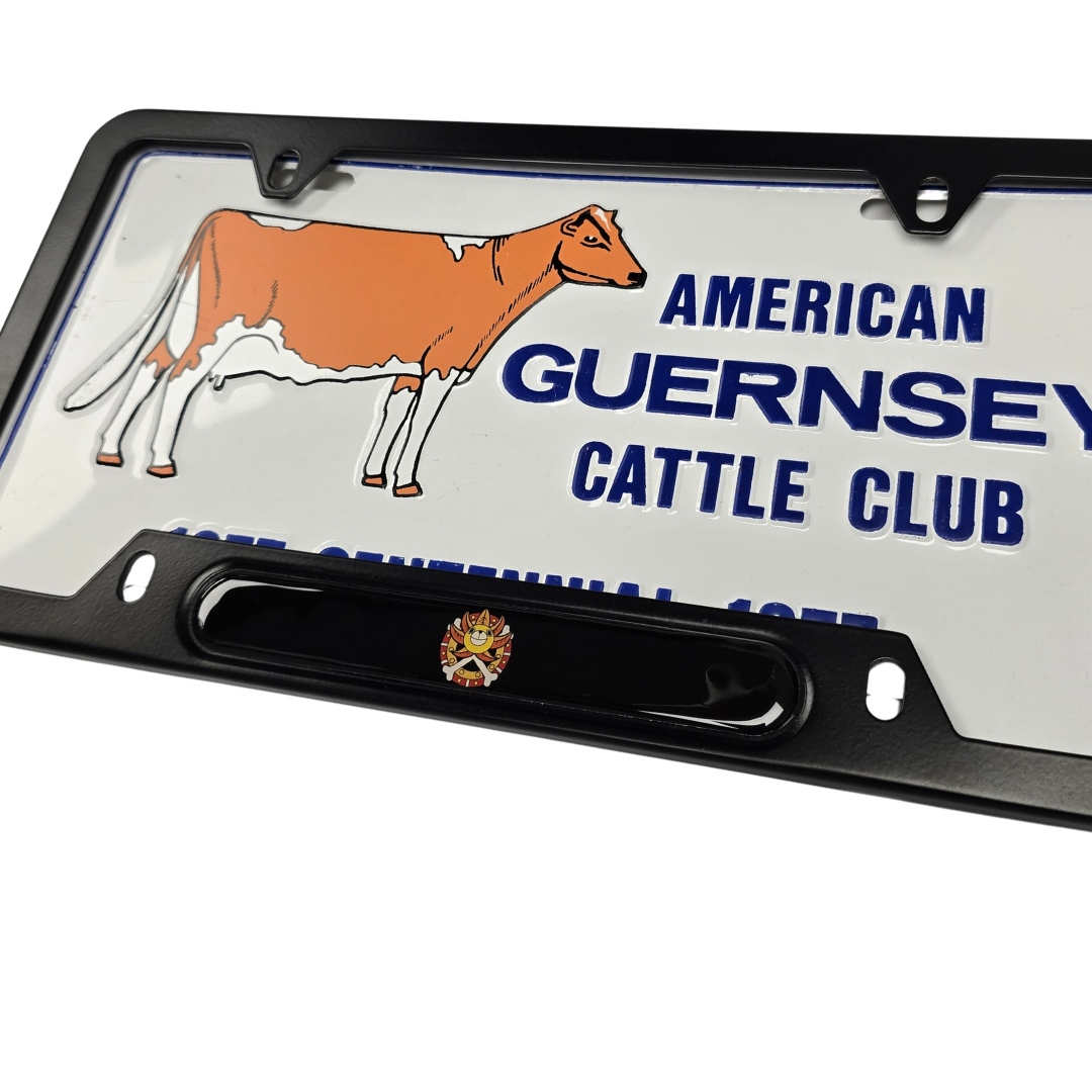 Anime One Piece Jolly Roger Flag on thousand sunny aluminum License plate frame (Copy)