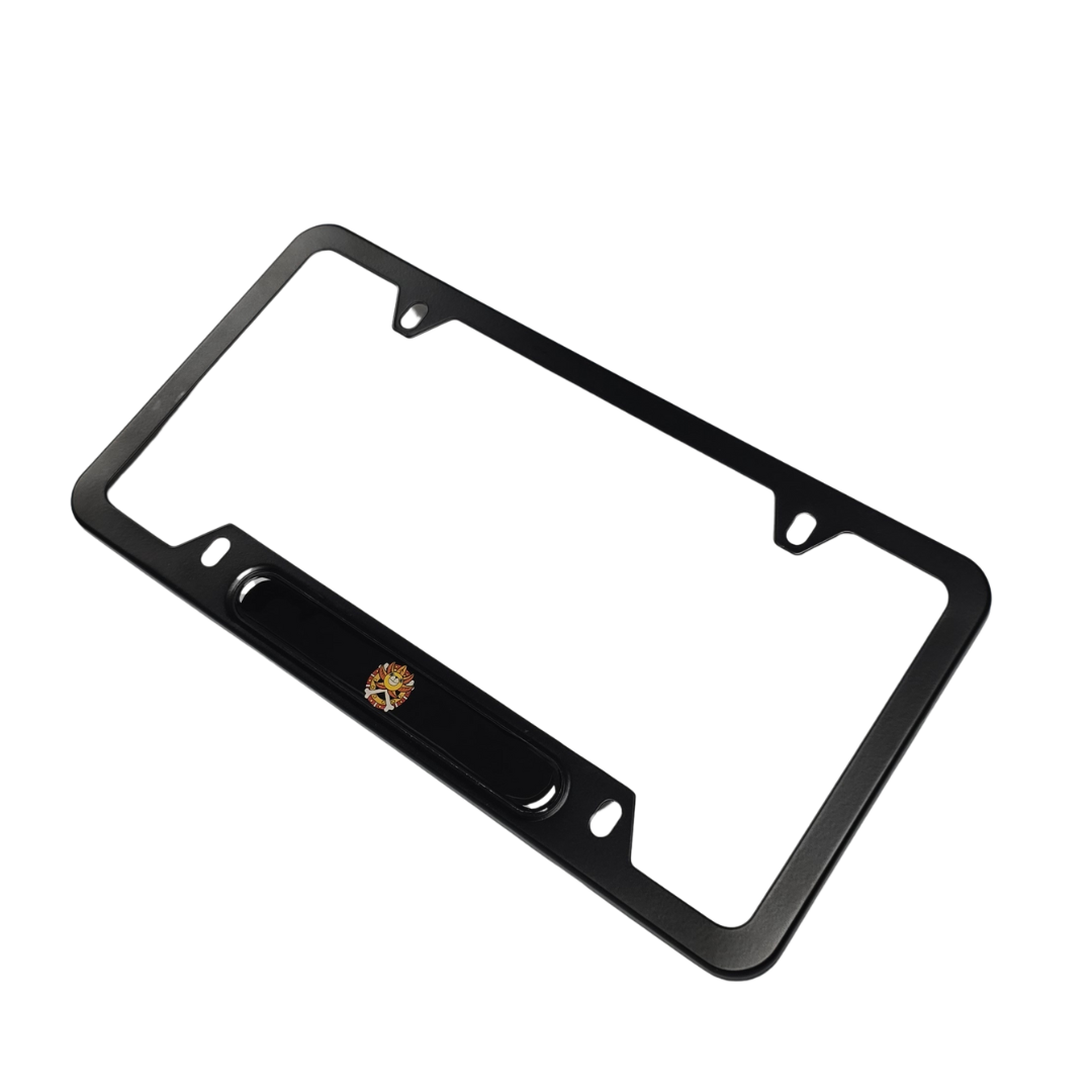 Anime One Piece Jolly Roger Flag on thousand sunny aluminum License plate frame (Copy)