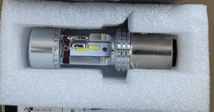 BA20D H6 Motorcycle LED Headlight Bulb with Cooling Fan S2 High Low Beam Conversion Kit DC 12-60V 6000K Xenon White, 1 Pack