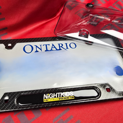 License Plate Frame NIGHTKIDS Initial D aluminum and free plate cover