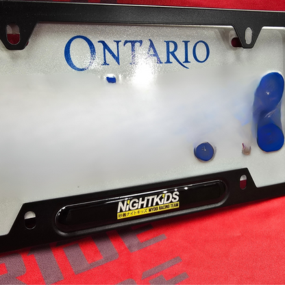 License Plate Frame NIGHTKIDS Initial D aluminum and free plate cover