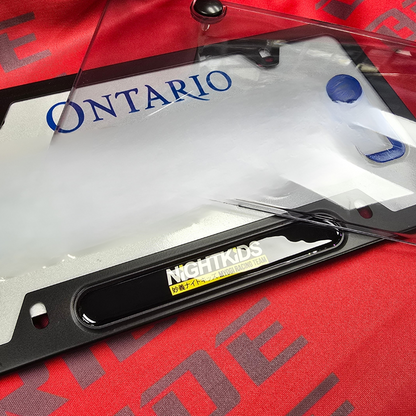 License Plate Frame NIGHTKIDS Initial D aluminum and free plate cover