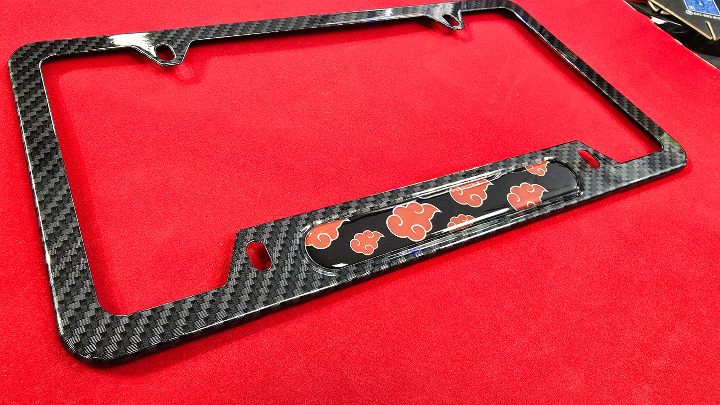 License Plate Frame Anime Naruto Akatsuki aluminum and free plate cover