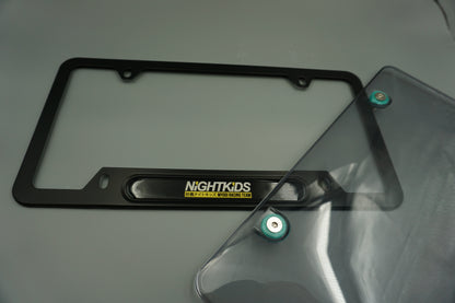 License Plate Frame NIGHTKIDS Initial D aluminum and free plate cover