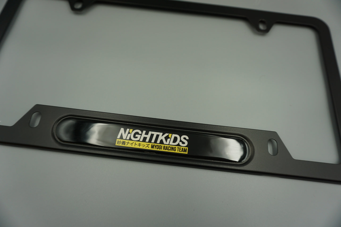 License Plate Frame NIGHTKIDS Initial D aluminum and free plate cover