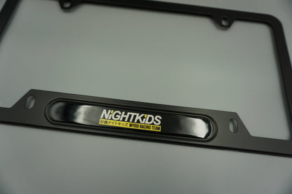 License Plate Frame NIGHTKIDS Initial D aluminum and free plate cover