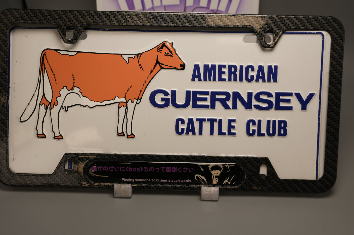 License plate frame aluminum - Gojo  Jujutso kaisen "finding someone to blame is such a pain"?