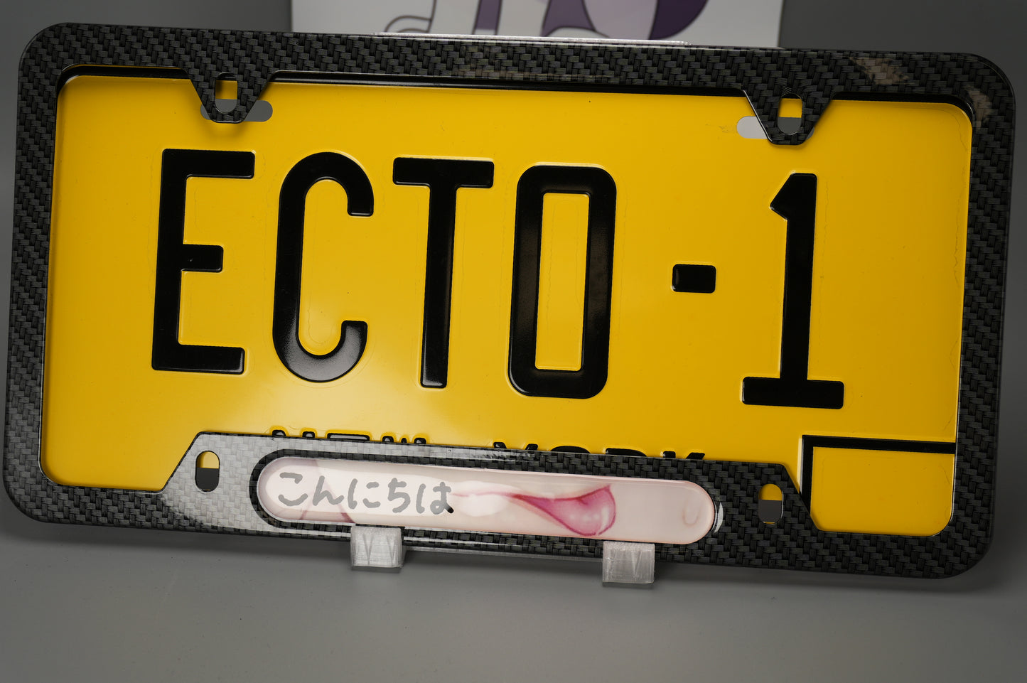 License plate frame aluminum - Anime hentai tongue licking