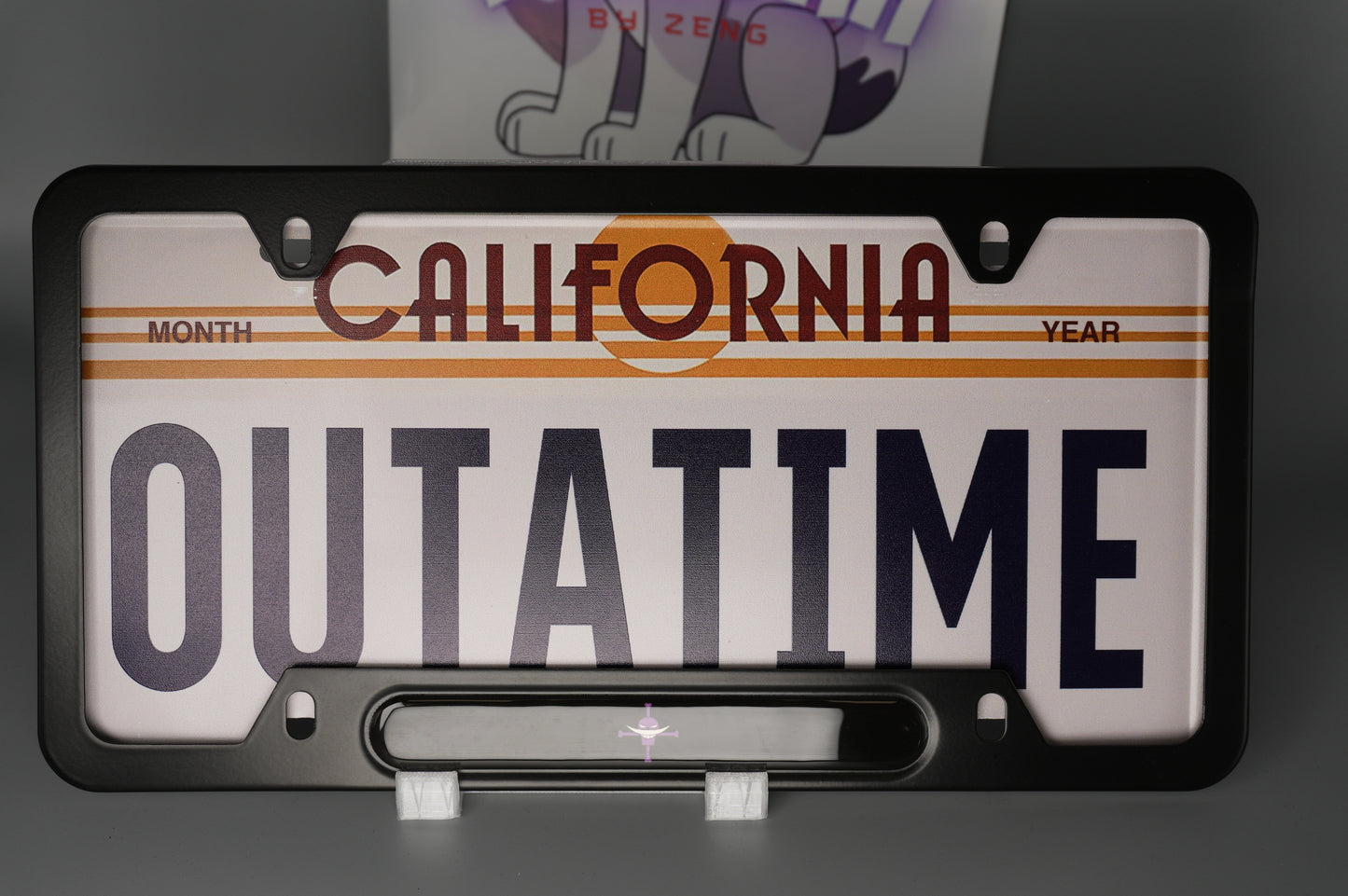 License plate frame aluminum - Anime White beard jolly roger