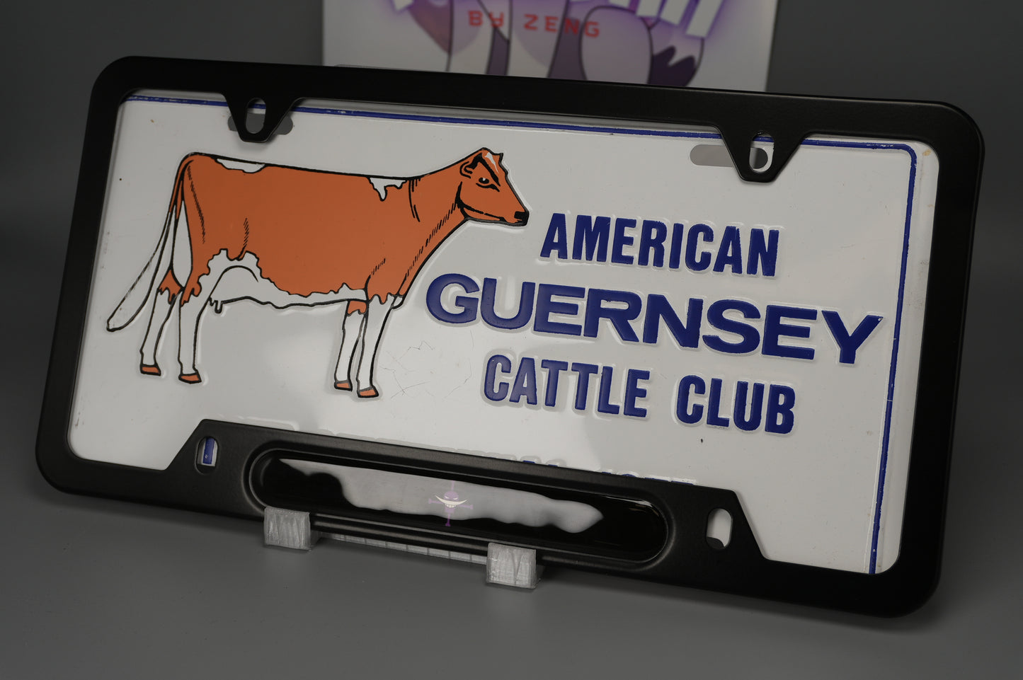 License plate frame aluminum - Anime White beard jolly roger