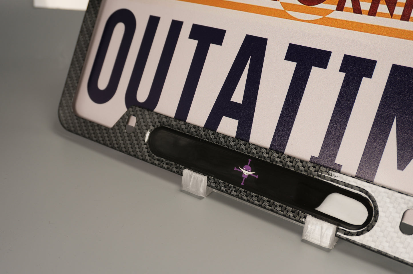 License plate frame aluminum - Anime White beard jolly roger