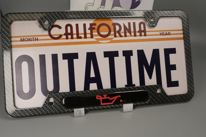 License plate frame aluminum CEL - LOW OIL