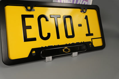 License plate frame aluminum CEL - Engine light logo