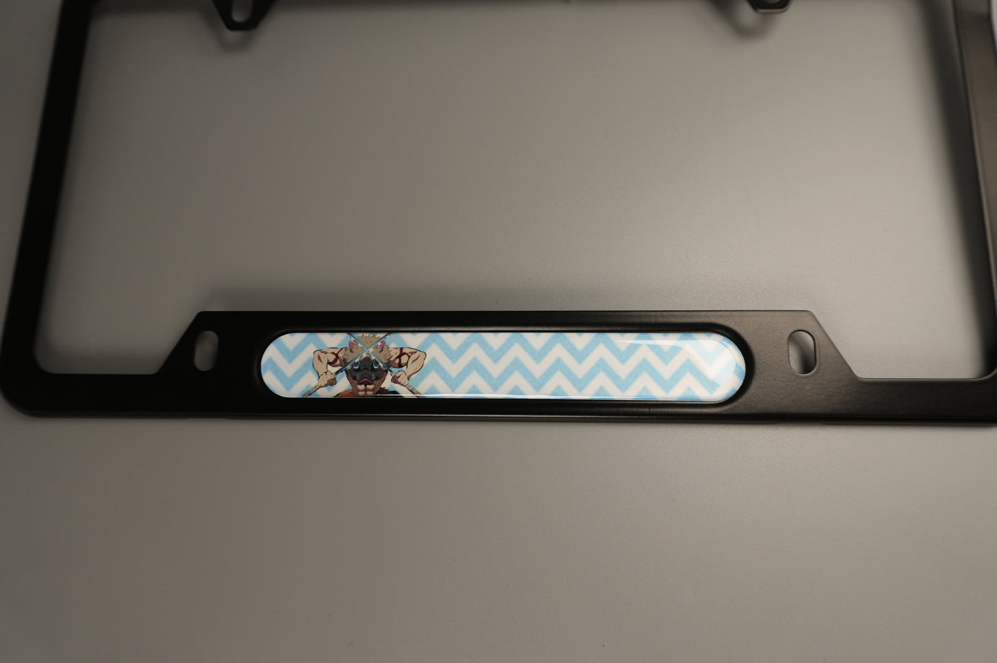 License plate frame aluminum Anime - Demon Slayer Inosuke Hashibira(fan art)
