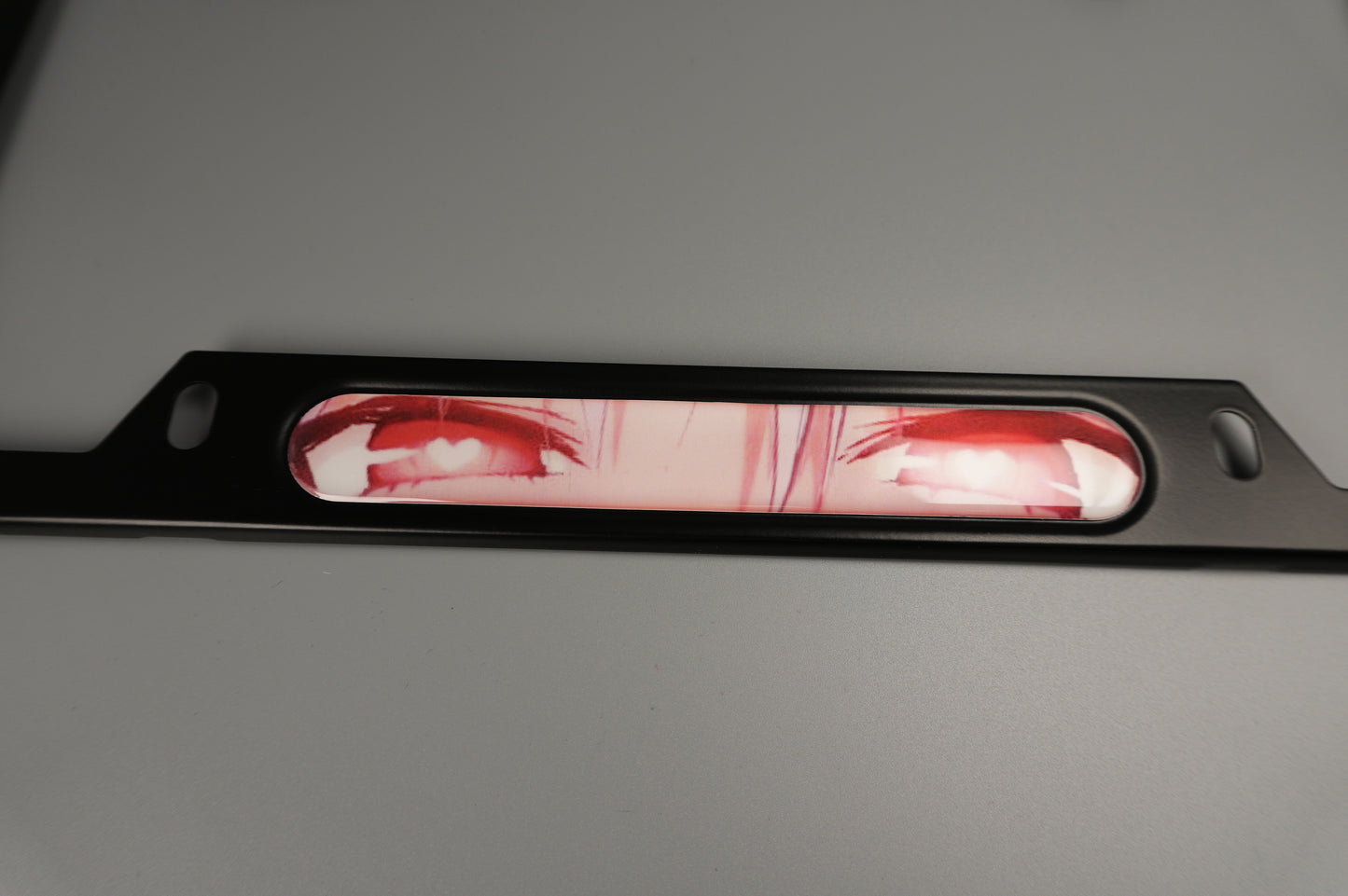 License plate frame aluminum Anime - Hentai Girl eyes heart pupil