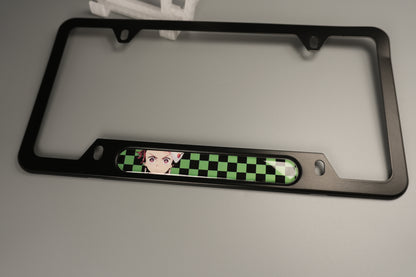 License plate frame aluminum Anime - Demon Slayer Tanjiro (fan art)