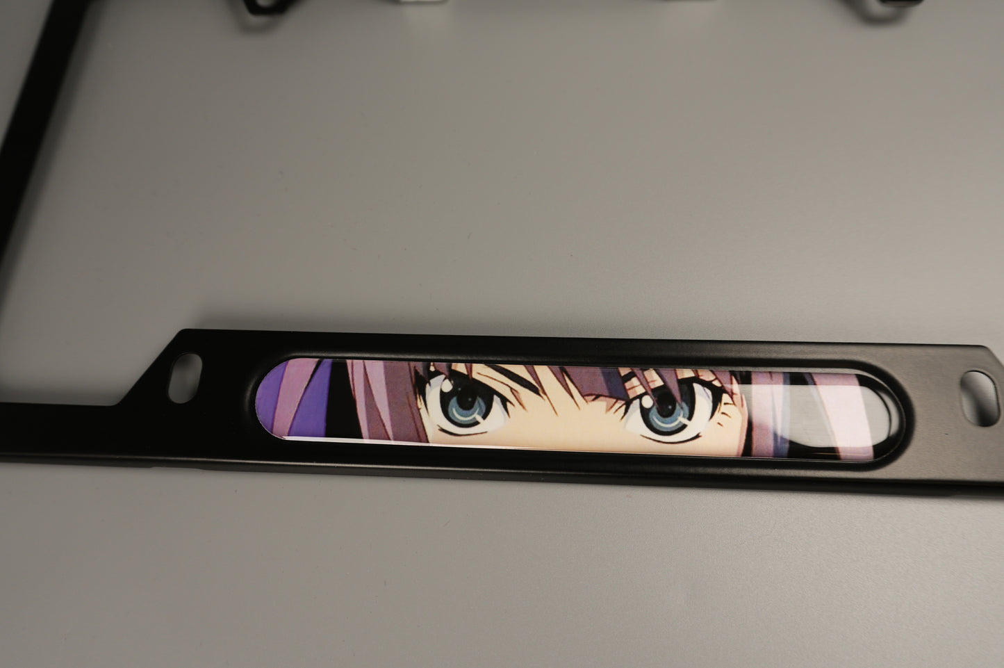 License plate frame aluminum Anime - Hitagi Senjougahara ( 戦場ヶ原 せんじょうがはら ひたぎ, Senjōgahara Hitagi)