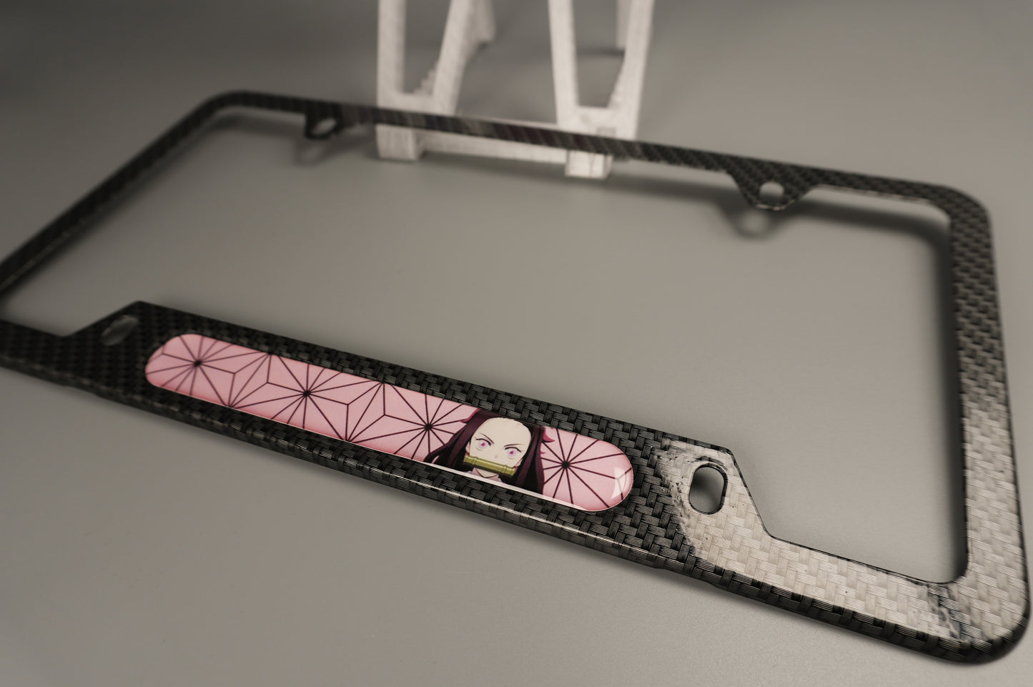 License plate frame aluminum Anime - Demon Slayer Nezunko (fan art)