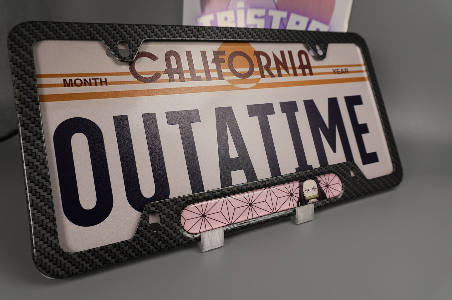 License plate frame aluminum Anime - Demon Slayer Nezunko (fan art)